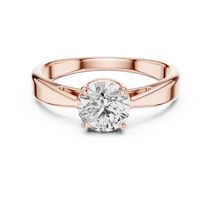 Yellow Gold Classic Solitaire Diamond Engagement Ring