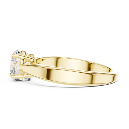 Yellow Gold Classic Solitaire Diamond Engagement Ring