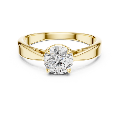 Yellow Gold Classic Solitaire Diamond Engagement Ring