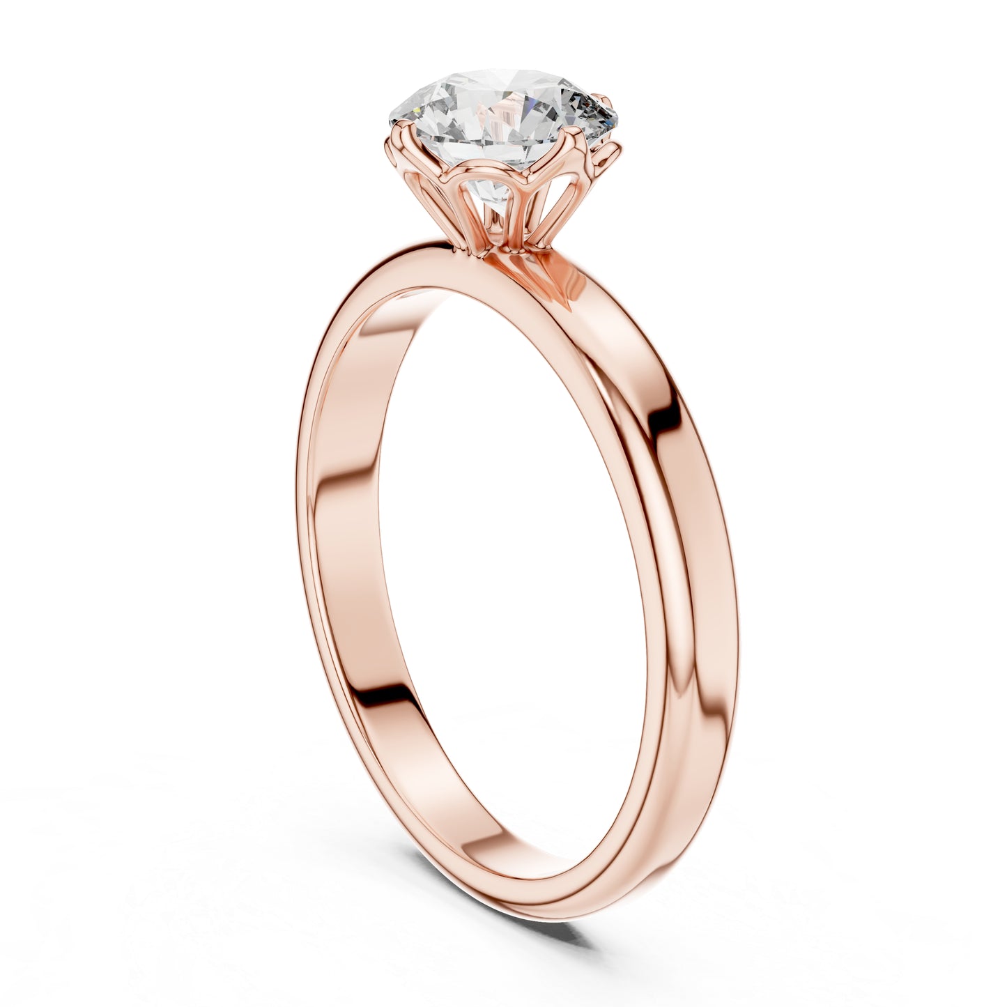 Women’s Round Lab-Grown Diamond Solitaire Ring in 14K Yellow Gold