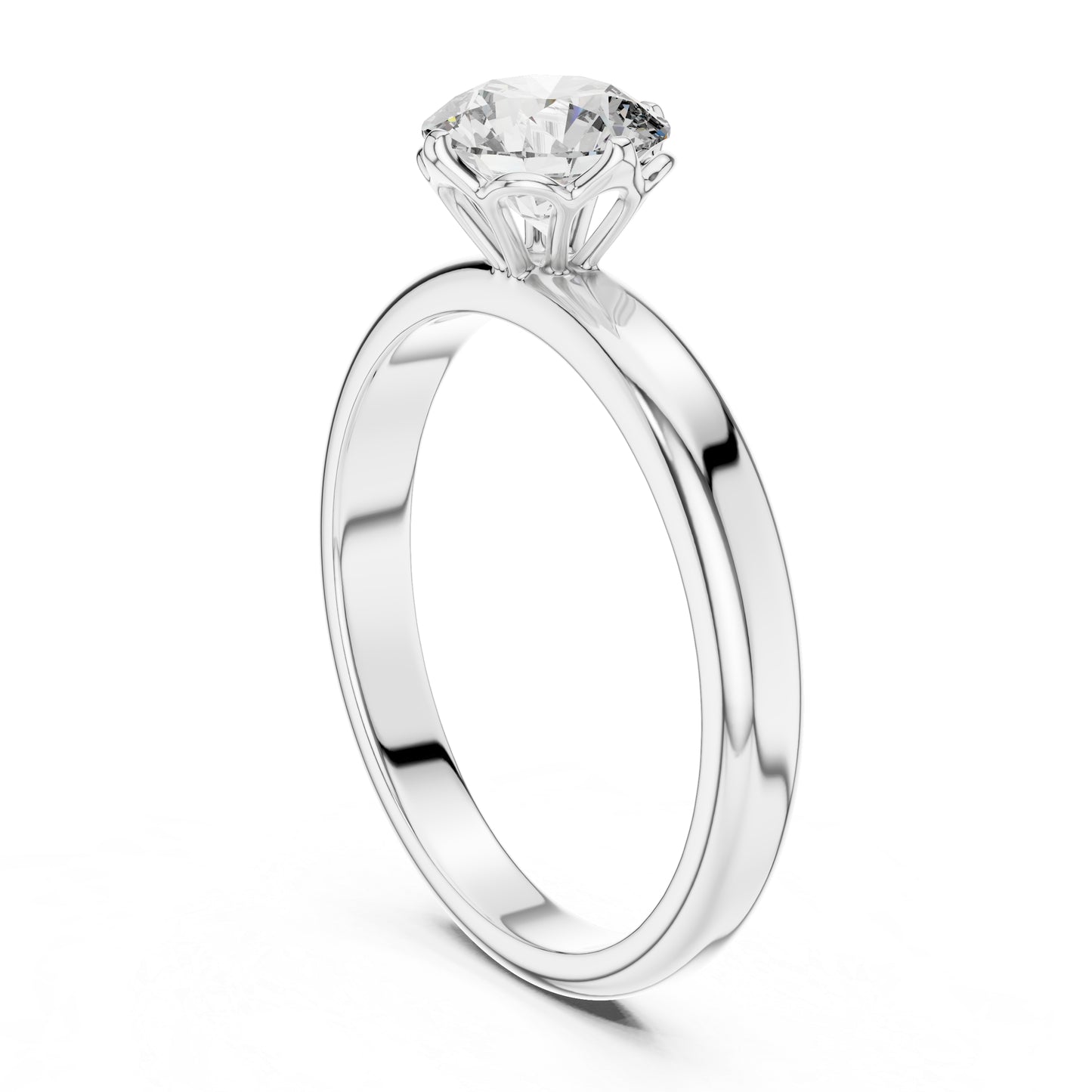 Women’s Round Lab-Grown Diamond Solitaire Ring in 14K Yellow Gold