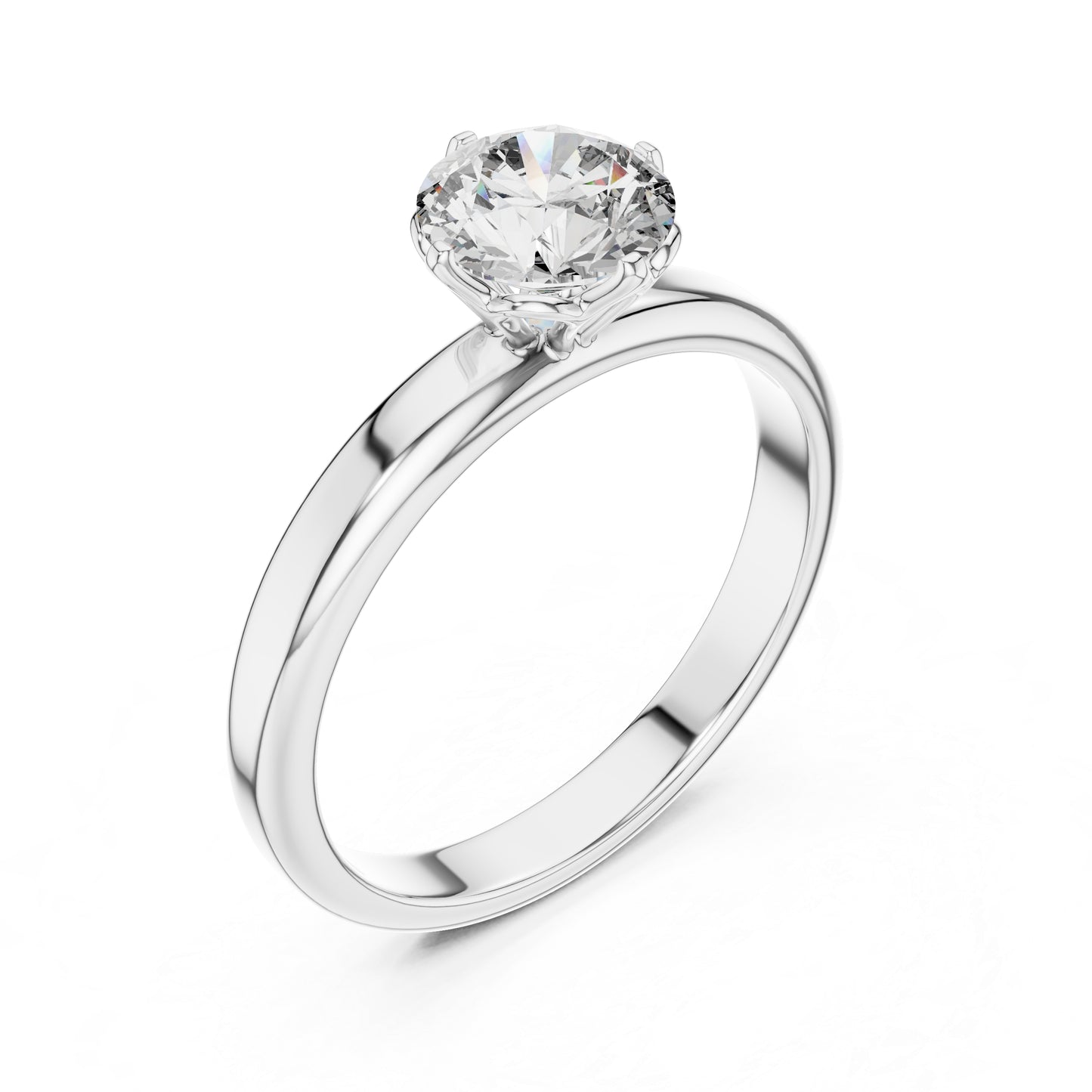 Women’s Round Lab-Grown Diamond Solitaire Ring in 14K Yellow Gold