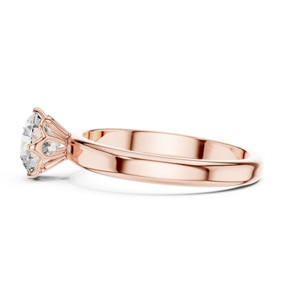 Women’s Round Lab-Grown Diamond Solitaire Ring in 14K Yellow Gold