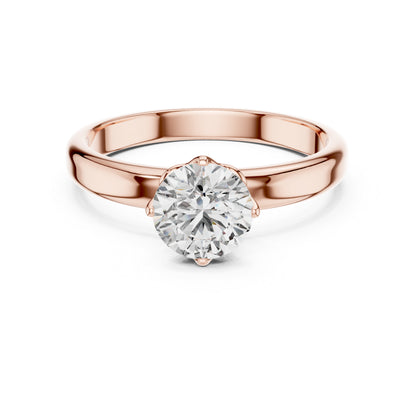 Women’s Round Lab-Grown Diamond Solitaire Ring in 14K Yellow Gold