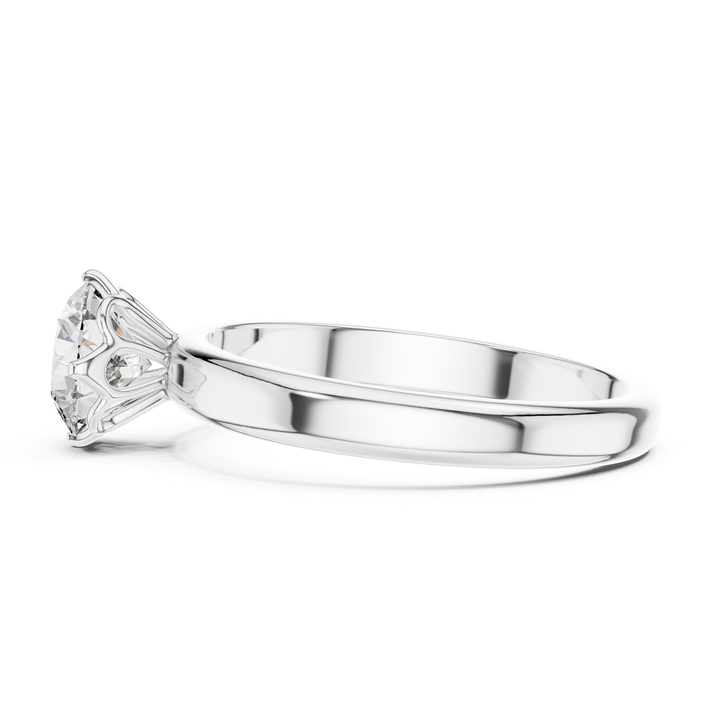 Women’s Round Lab-Grown Diamond Solitaire Ring in 14K Yellow Gold