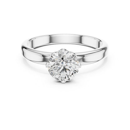 Women’s Round Lab-Grown Diamond Solitaire Ring in 14K Yellow Gold