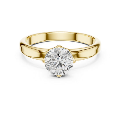 Women’s Round Lab-Grown Diamond Solitaire Ring in 14K Yellow Gold