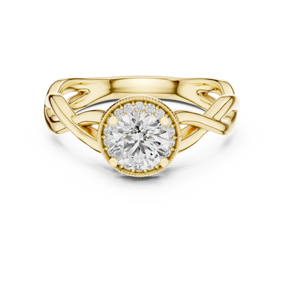 Stylish rose gold solitaire diamond ring for proposal