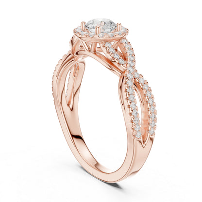 14K Yellow Gold Round Lab-Grown Diamond Engagement Ring for Women | Pure Carat