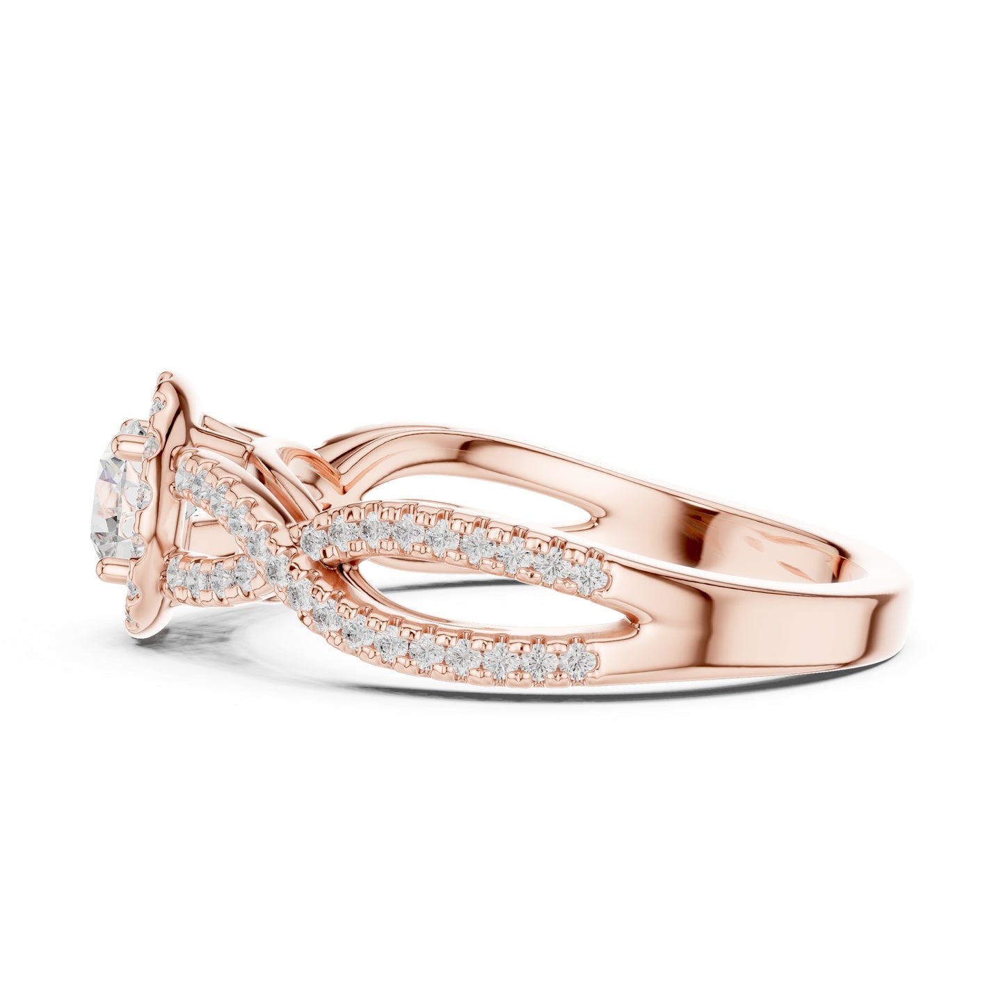 14K Yellow Gold Round Lab-Grown Diamond Engagement Ring for Women | Pure Carat