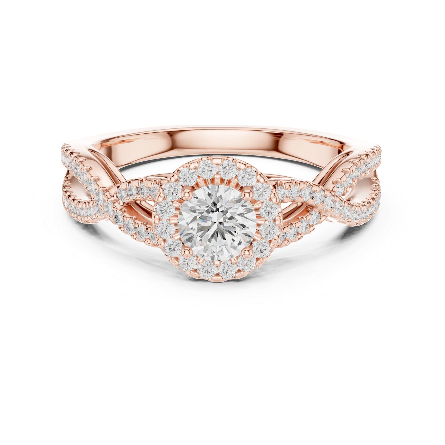 14K Yellow Gold Round Lab-Grown Diamond Engagement Ring for Women | Pure Carat