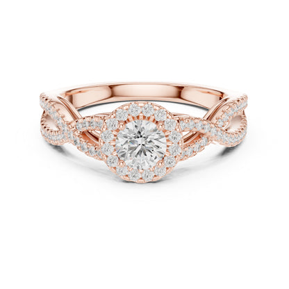 14K Yellow Gold Round Lab-Grown Diamond Engagement Ring for Women | Pure Carat
