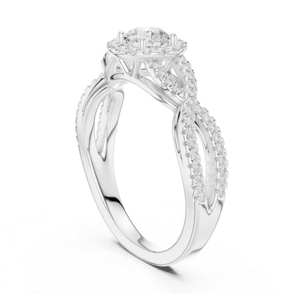 14K Yellow Gold Round Lab-Grown Diamond Engagement Ring for Women | Pure Carat