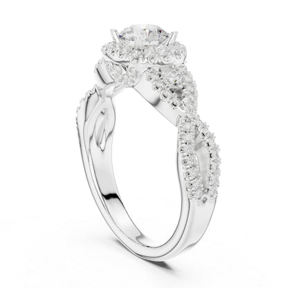 18K Rose Gold Round Lab-Grown Diamond Everyday Wear Ring for Women | Pure Carat