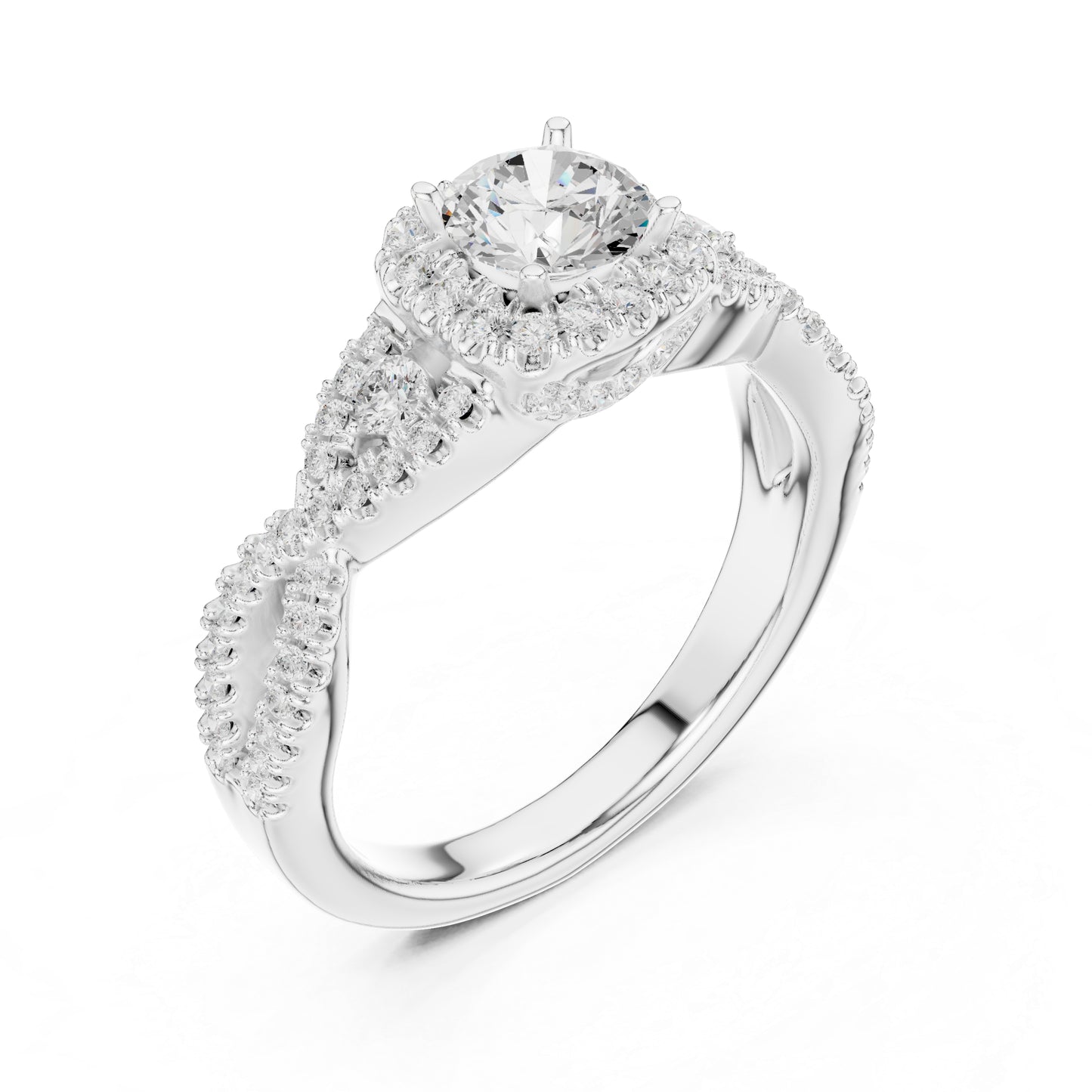 18K Rose Gold Round Lab-Grown Diamond Everyday Wear Ring for Women | Pure Carat