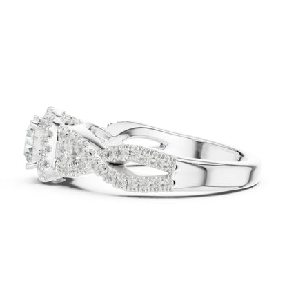 18K Rose Gold Round Lab-Grown Diamond Everyday Wear Ring for Women | Pure Carat