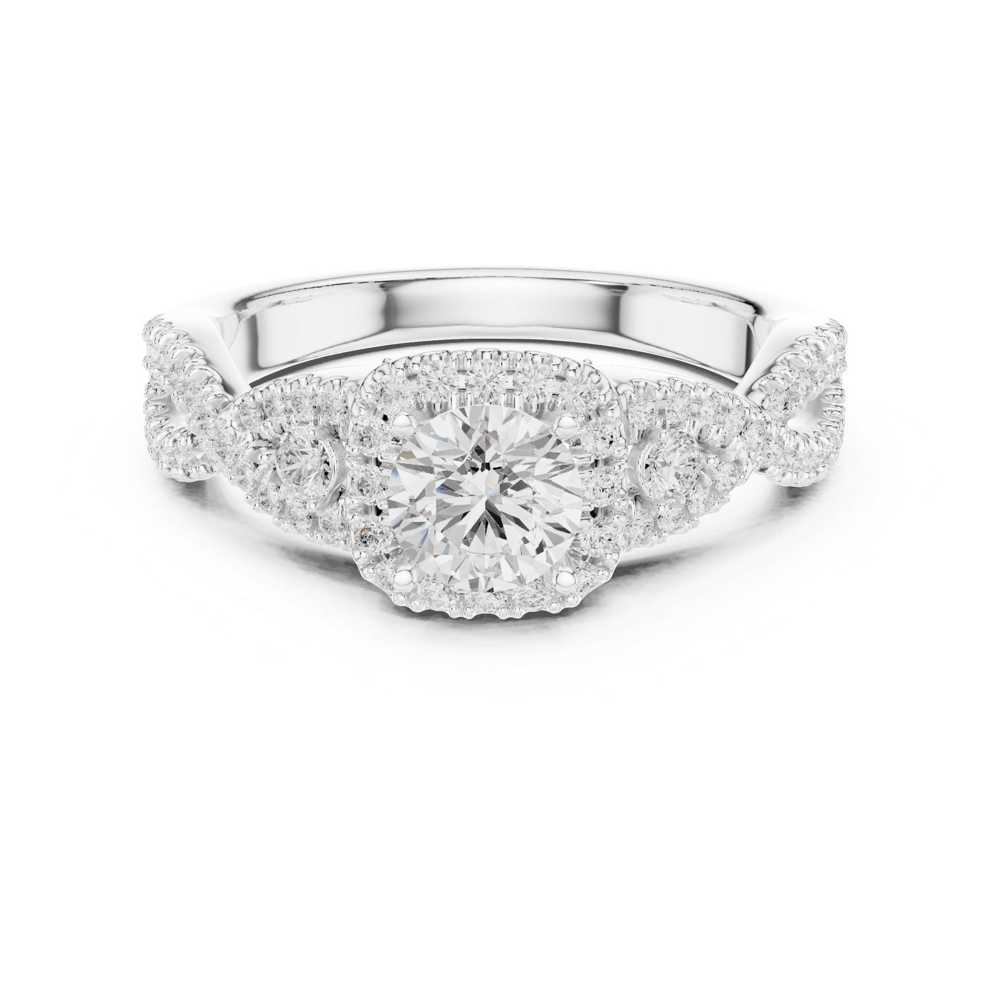 18K Rose Gold Round Lab-Grown Diamond Everyday Wear Ring for Women | Pure Carat
