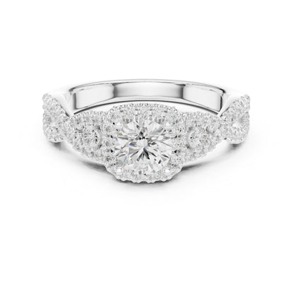 18K Rose Gold Round Lab-Grown Diamond Everyday Wear Ring for Women | Pure Carat