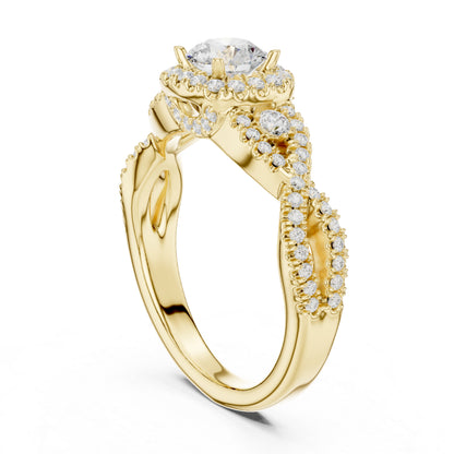 18K Rose Gold Round Lab-Grown Diamond Everyday Wear Ring for Women | Pure Carat