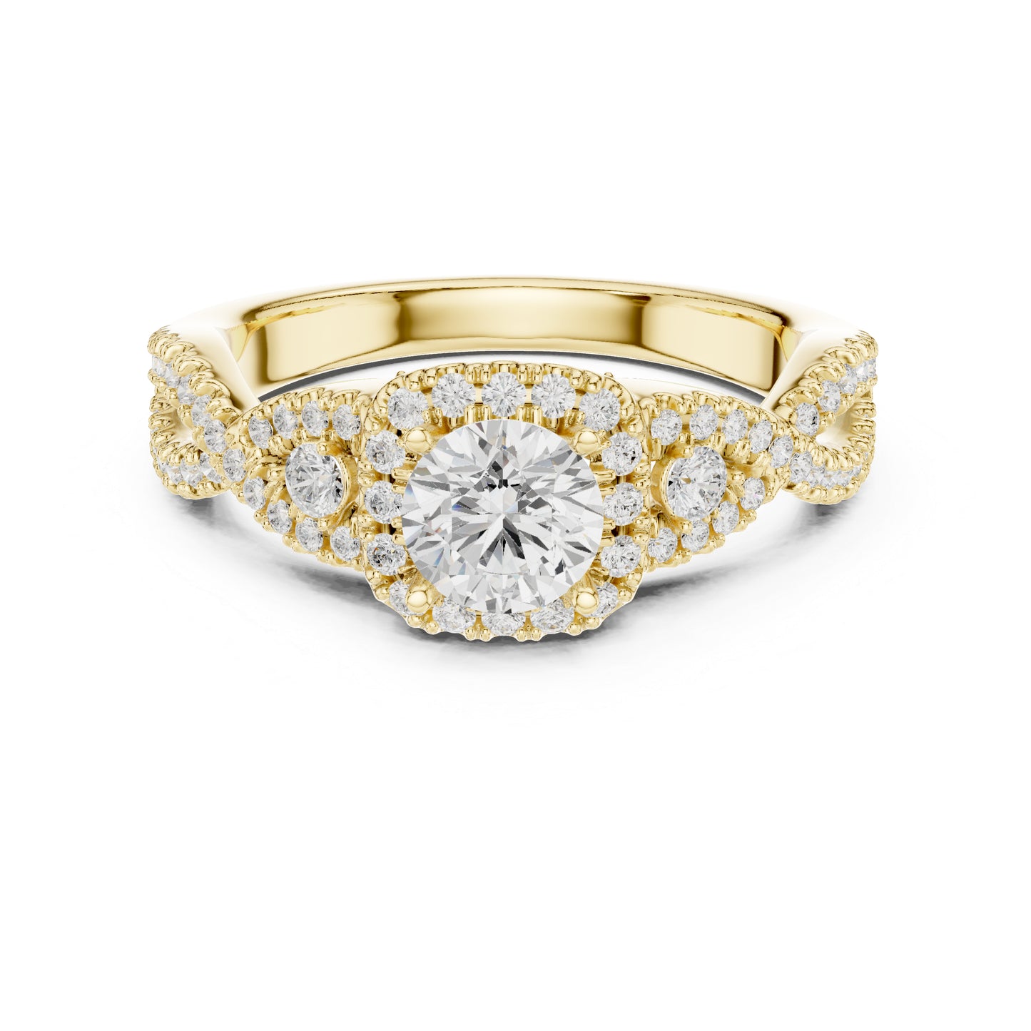 18K Rose Gold Round Lab-Grown Diamond Everyday Wear Ring for Women | Pure Carat