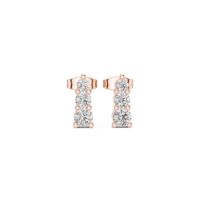 Round Cut Diamond Yellow Gold 14 K Earring For Wommen |pure carat