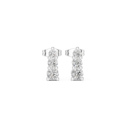 Round Cut Diamond Yellow Gold 14 K Earring For Wommen |pure carat