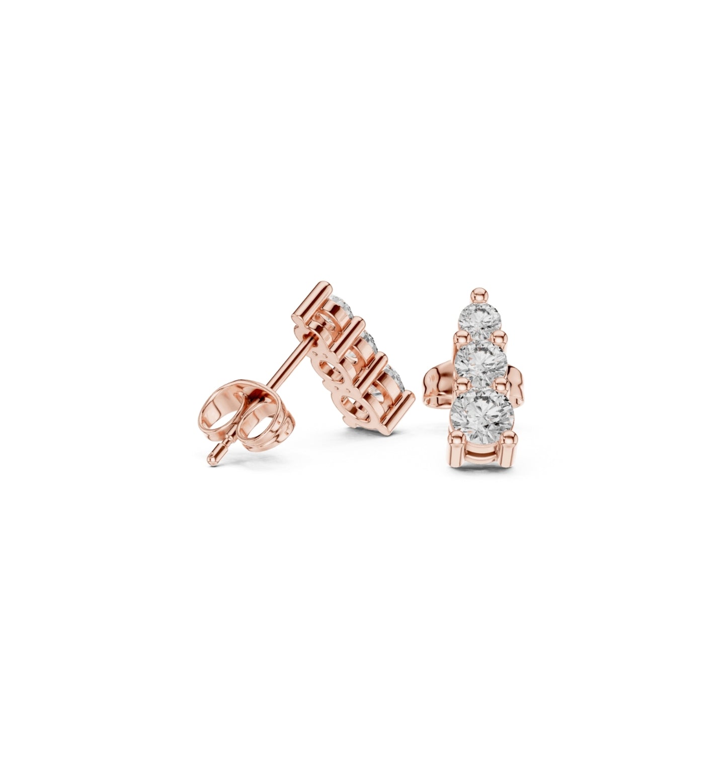 Round Cut Diamond Yellow Gold 14 K Earring For Wommen |pure carat