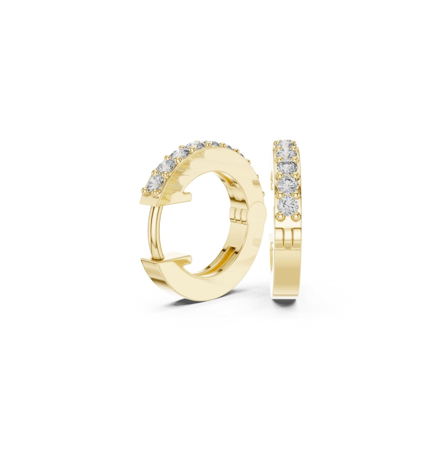 Round Cut Diamond Pink Gold 14 K Earring For Wommen |pure carat