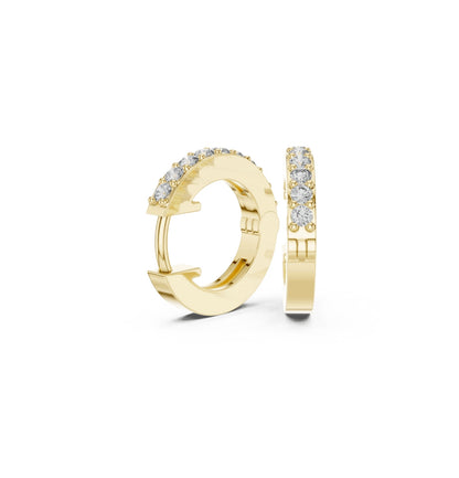 Round Cut Diamond Pink Gold 14 K Earring For Wommen |pure carat