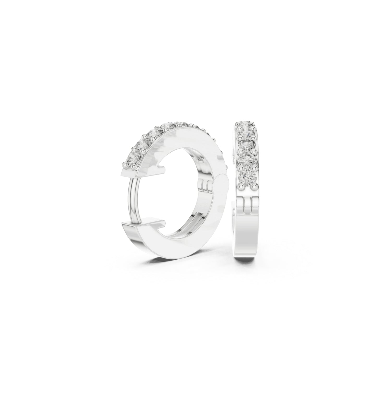 Round Cut Diamond Pink Gold 14 K Earring For Wommen |pure carat