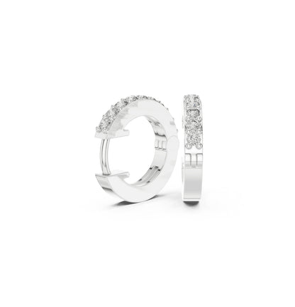 Round Cut Diamond Pink Gold 14 K Earring For Wommen |pure carat