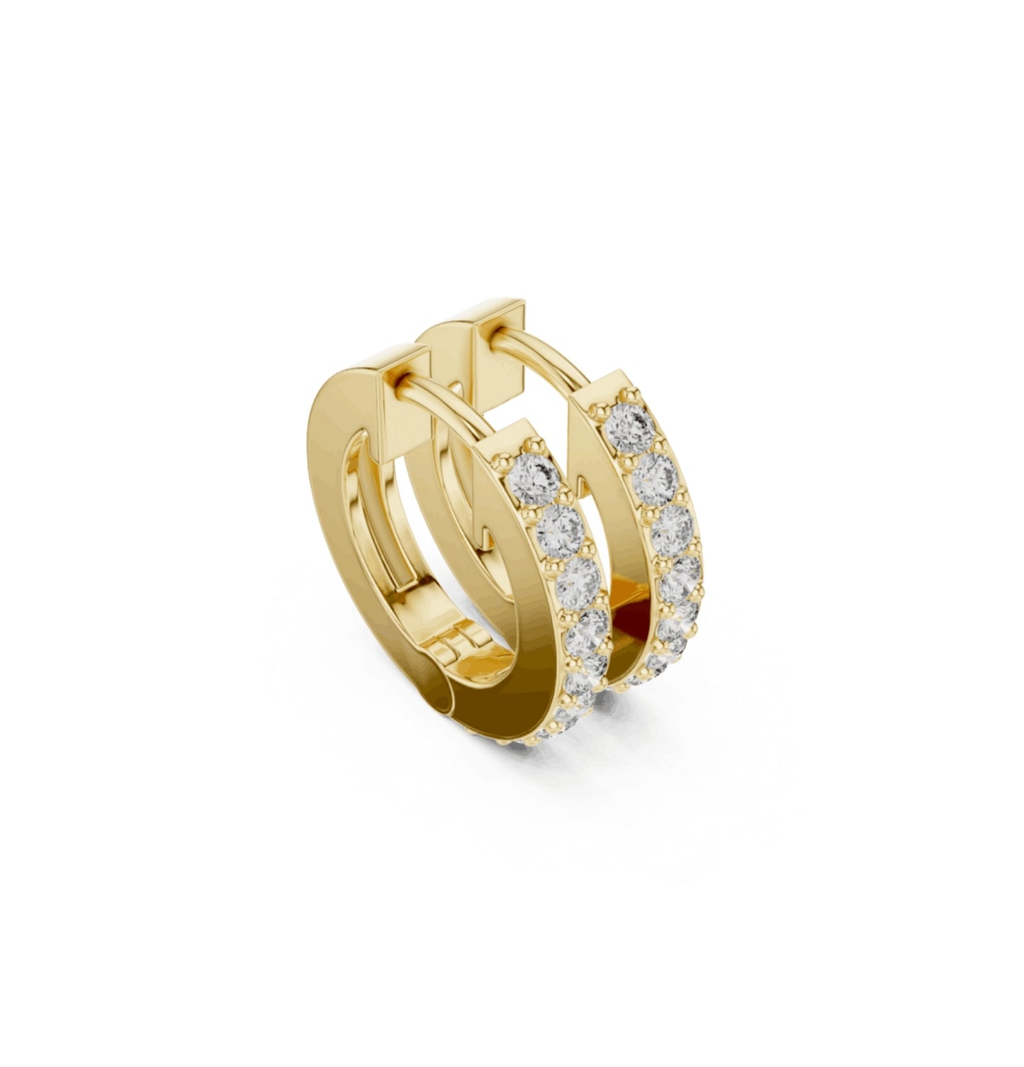 Round Cut Diamond Pink Gold 14 K Earring For Wommen |pure carat