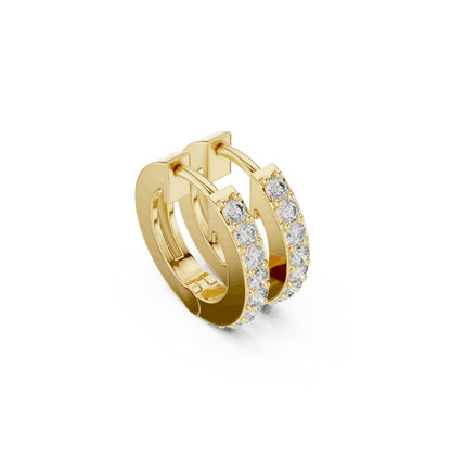 Round Cut Diamond Pink Gold 14 K Earring For Wommen |pure carat