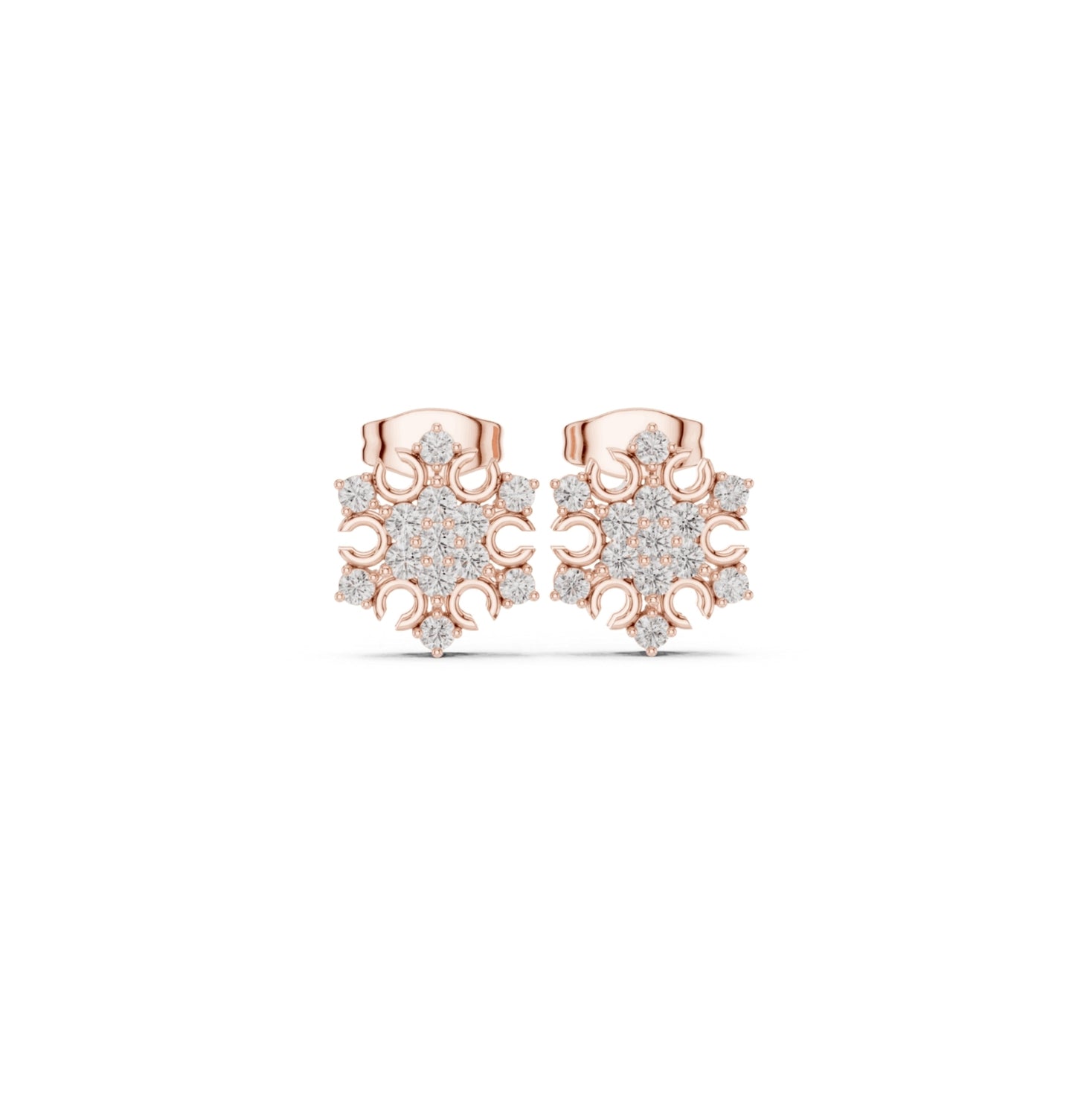 Round Cut Diamond Yellow Gold 14 K Earring For Wommen |pure carat