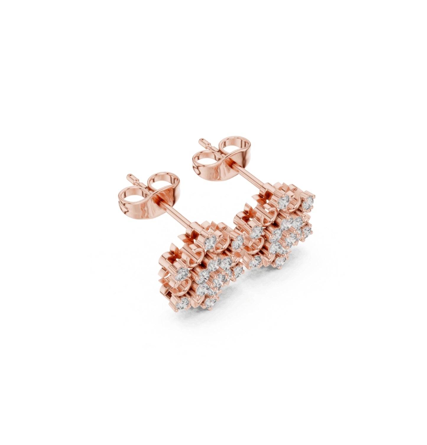 Round Cut Diamond Yellow Gold 14 K Earring For Wommen |pure carat