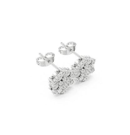 Round Cut Diamond Yellow Gold 14 K Earring For Wommen |pure carat