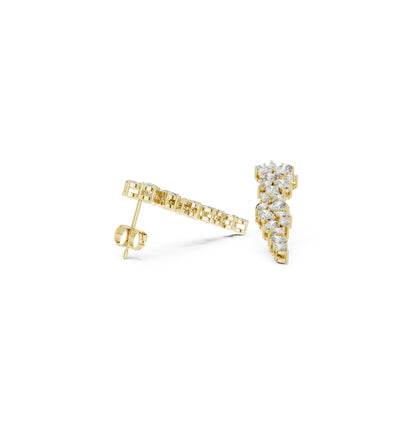Oval / MRQ Cut Diamond Rose Gold 14 K Earring For Wommen |pure carat