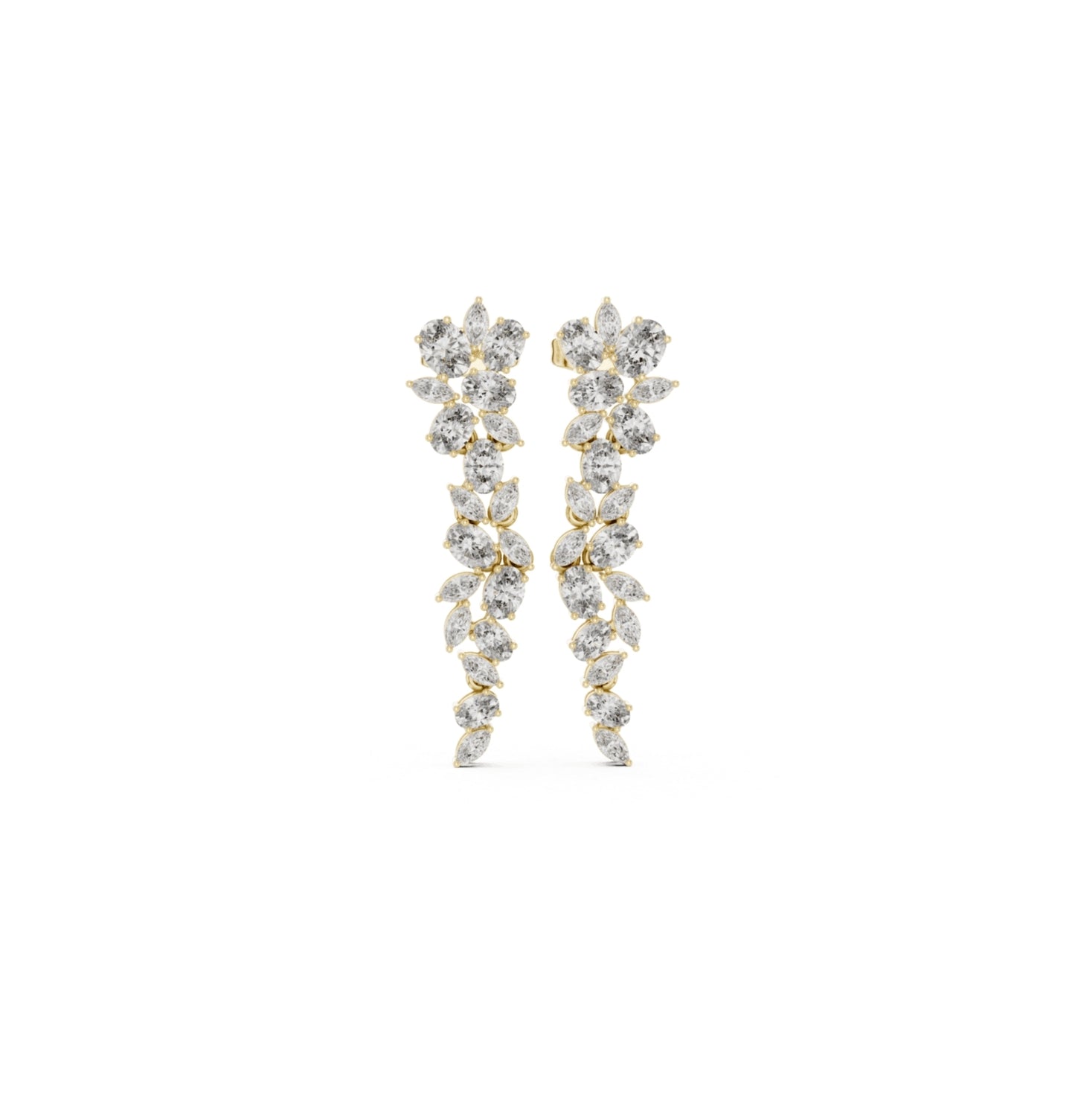 Oval / MRQ Cut Diamond Rose Gold 14 K Earring For Wommen |pure carat