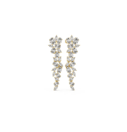 Oval / MRQ Cut Diamond Rose Gold 14 K Earring For Wommen |pure carat