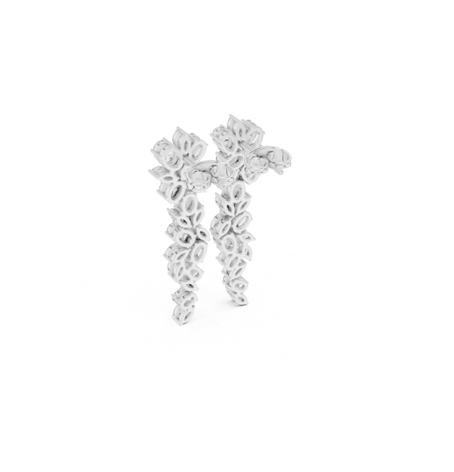 Oval / MRQ Cut Diamond Rose Gold 14 K Earring For Wommen |pure carat