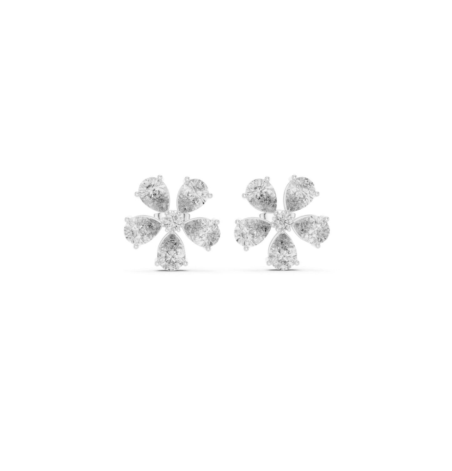 Round / PRS Cut Diamond Yellow Gold 14 K Earring For Wommen |pure carat