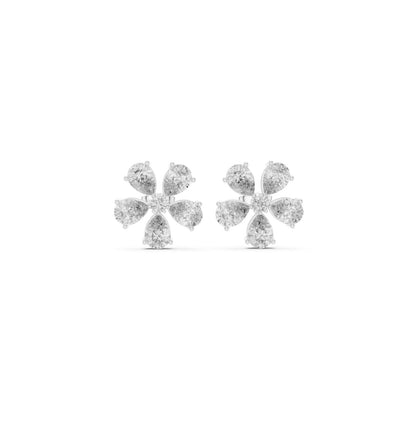 Round / PRS Cut Diamond Yellow Gold 14 K Earring For Wommen |pure carat