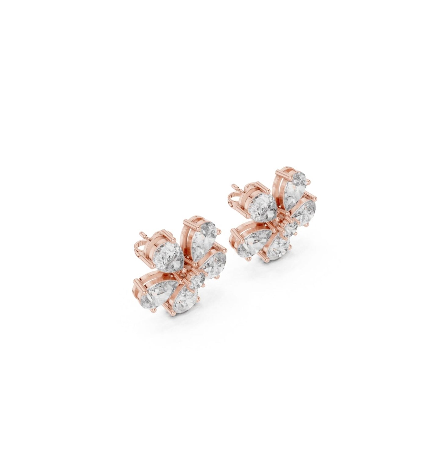 Round / PRS Cut Diamond Yellow Gold 14 K Earring For Wommen |pure carat