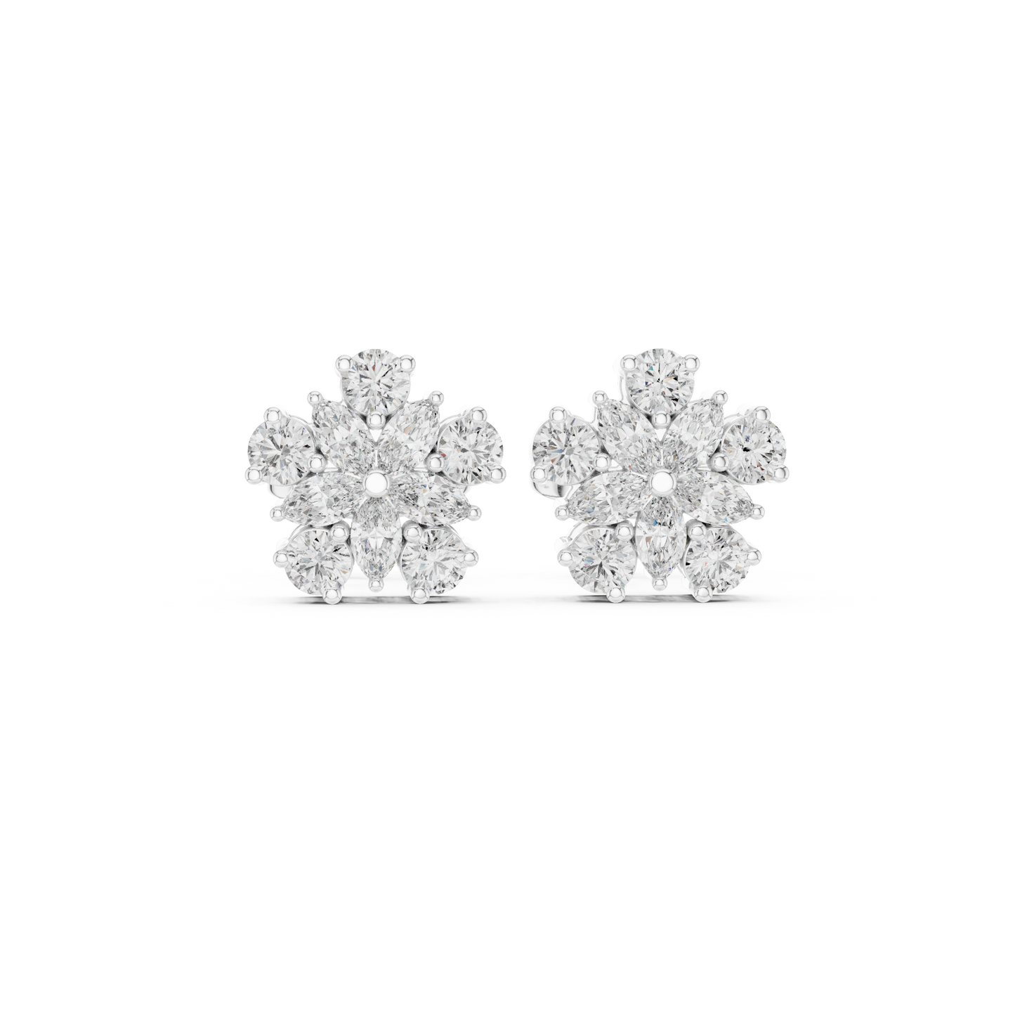 Round / MRQ Cut Diamond Rose Gold 14 K Earring For Wommen |pure carat