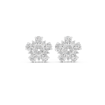 Round / MRQ Cut Diamond Rose Gold 14 K Earring For Wommen |pure carat