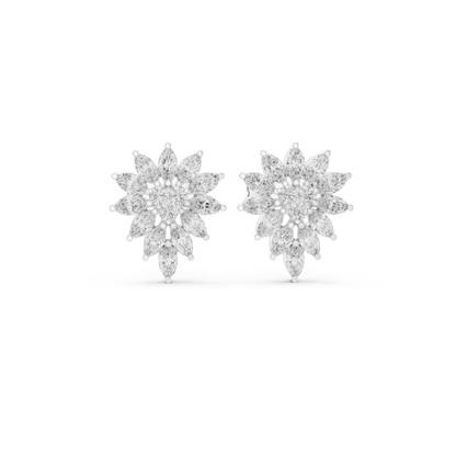 14K Gold 0.76 Ct Lab-Grown Diamond Earrings for Women Elegant Fine Jewelry Gift & Party Wear Anniversary gift Lab Grown Diamond