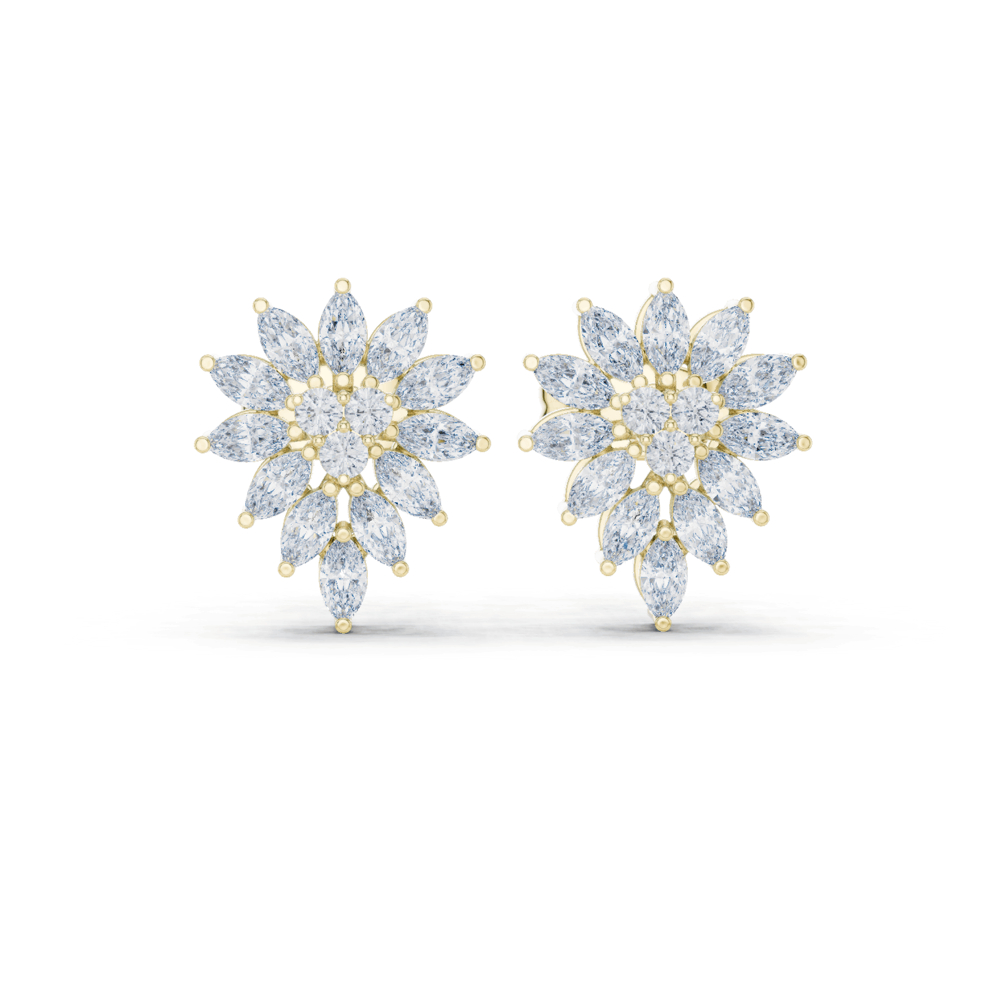 14K Gold 0.76 Ct Lab-Grown Diamond Earrings for Women Elegant Fine Jewelry Gift & Party Wear Anniversary gift Lab Grown Diamond