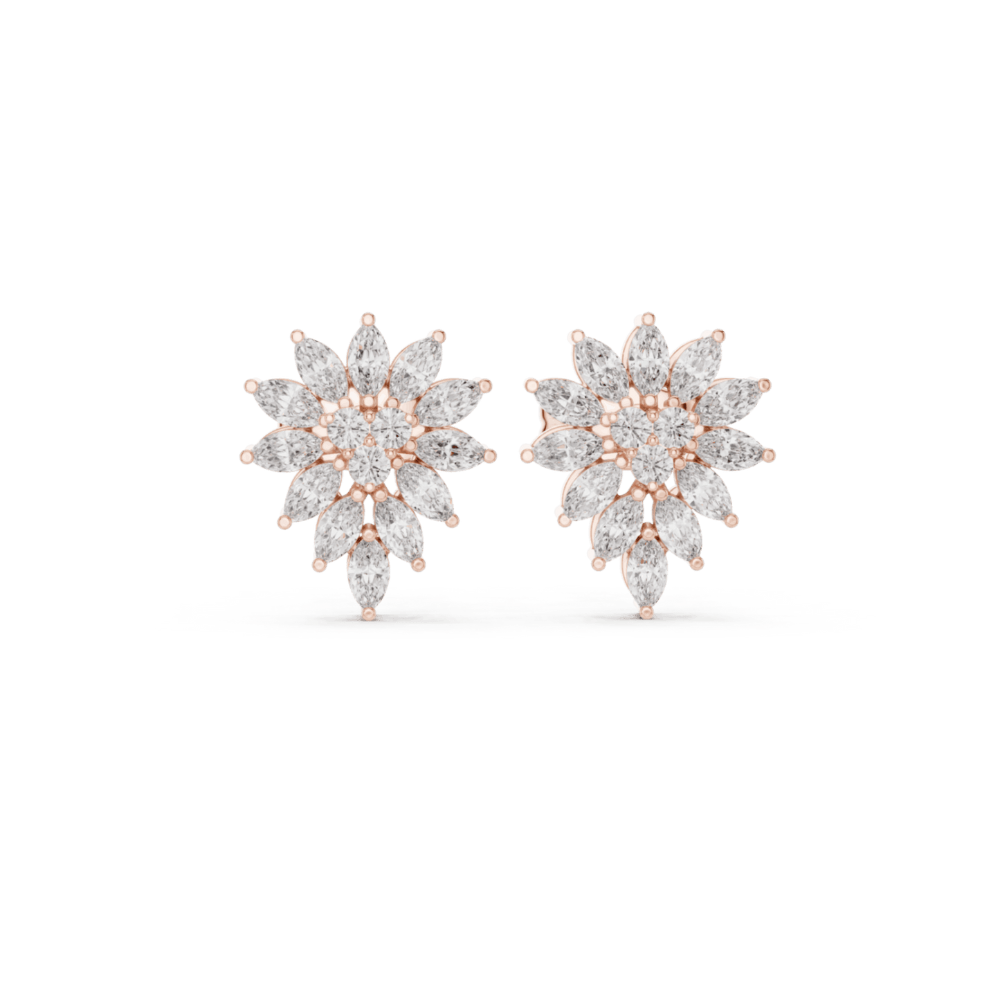 14K Gold 0.76 Ct Lab-Grown Diamond Earrings for Women Elegant Fine Jewelry Gift & Party Wear Anniversary gift Lab Grown Diamond
