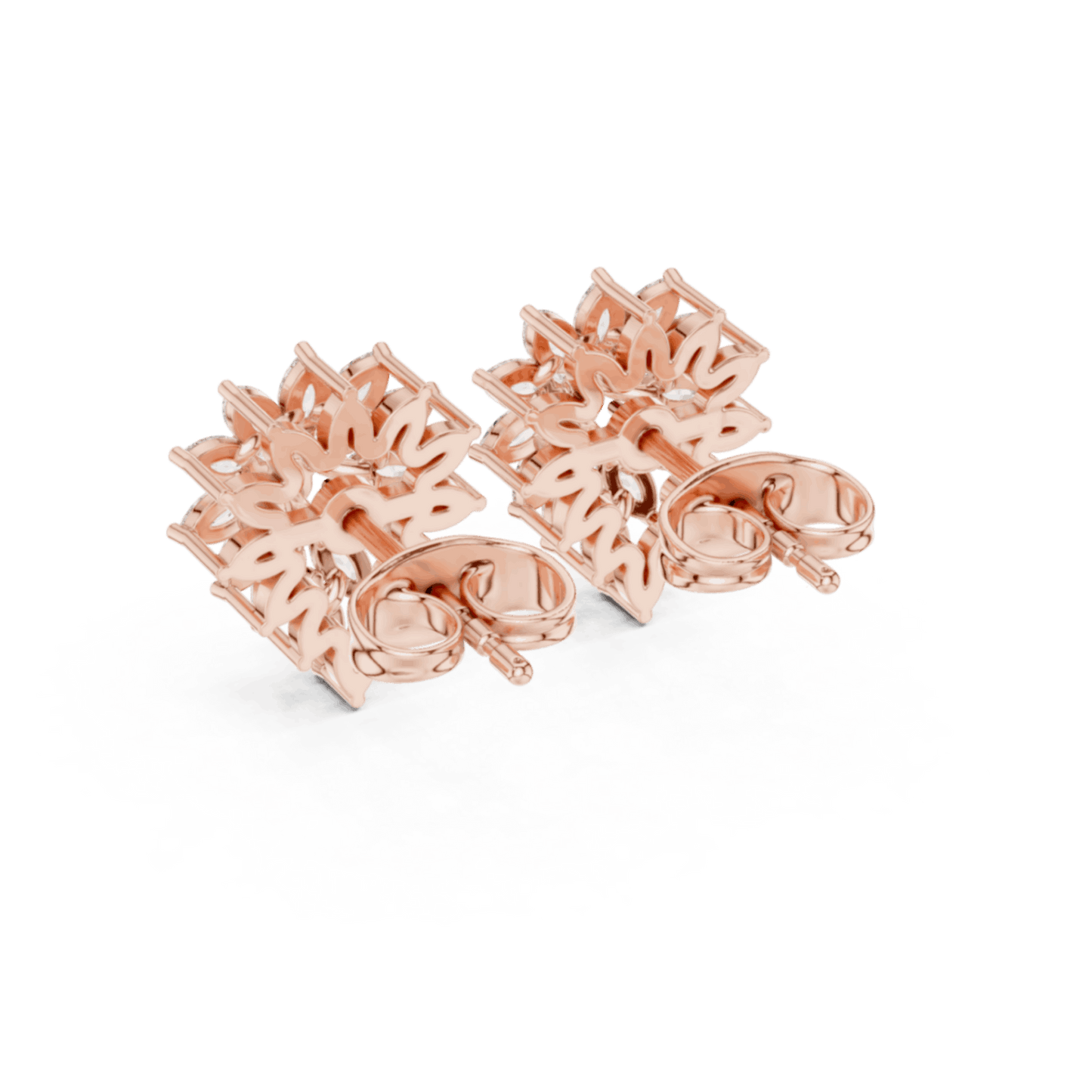 14K Gold 0.76 Ct Lab-Grown Diamond Earrings for Women Elegant Fine Jewelry Gift & Party Wear Anniversary gift Lab Grown Diamond