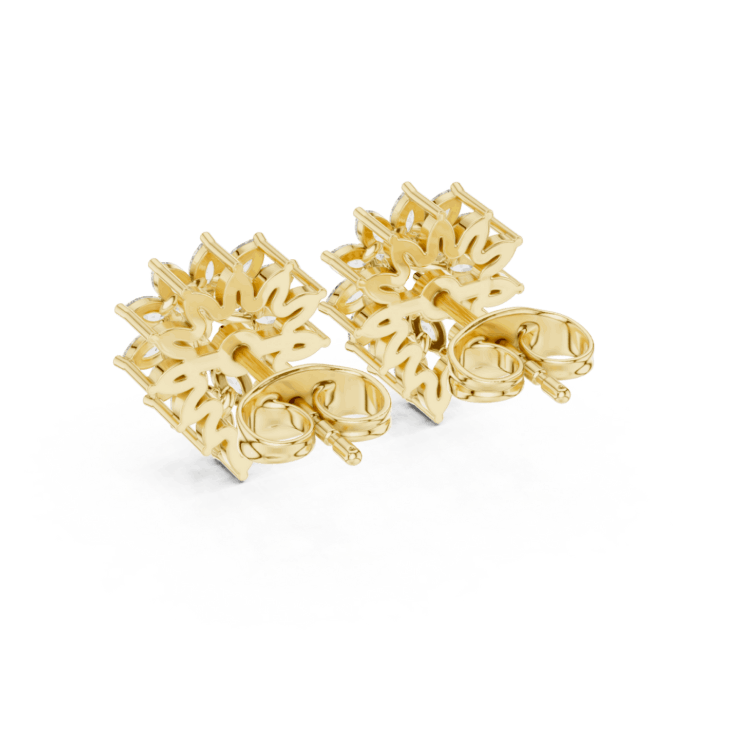 14K Gold 0.76 Ct Lab-Grown Diamond Earrings for Women Elegant Fine Jewelry Gift & Party Wear Anniversary gift Lab Grown Diamond